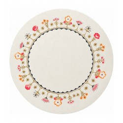 Lugar Americano 38cm Flora Vintage Off White PVC